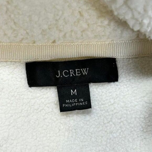 J Crew Sherpa Fleece Pull Over Sweatshirt Womens Medium‎ White - Picture 6 of 8